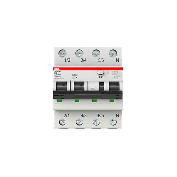 ABB FI/LS-Kombination 6kA, 3P+N DS203NCA-B16/0,03